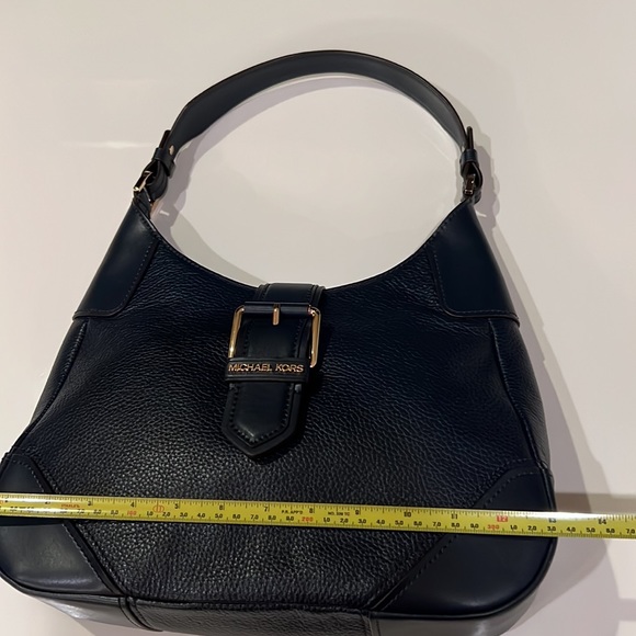 New Michael Kors Lillian M Shoulder Leather Bag navy - Picture 5 of 9